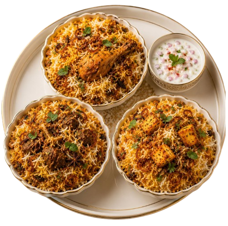 Authentic Chicken Biryani at Bombay Express